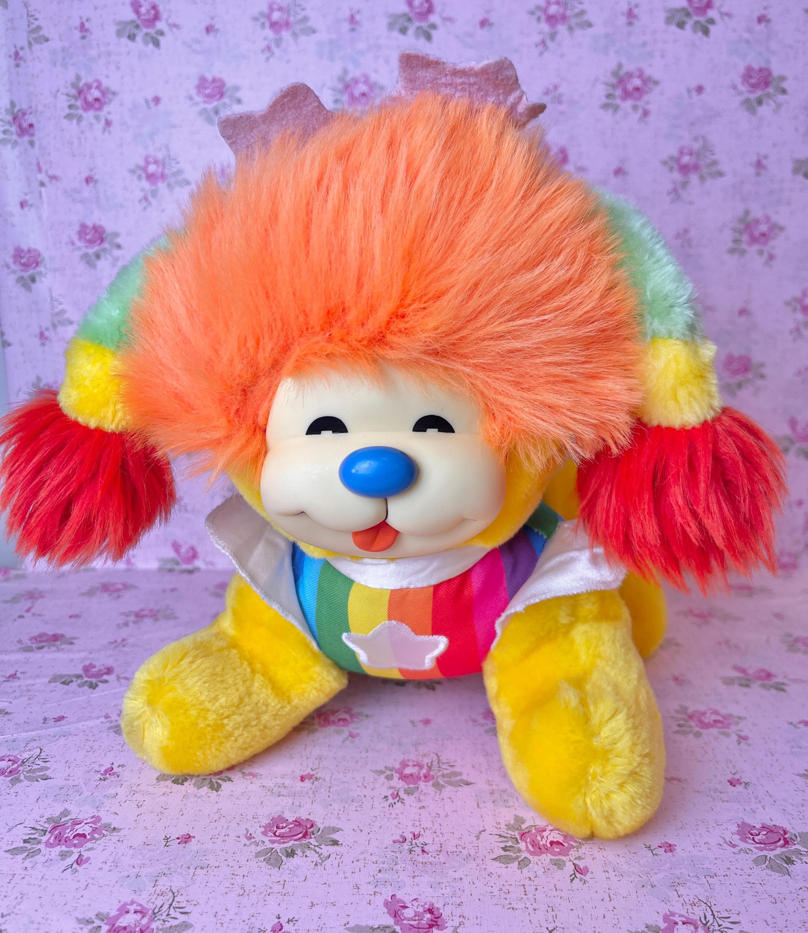 Vintage Rainbow Brite Puppy Brite Plush Dog Hallmark 1980s