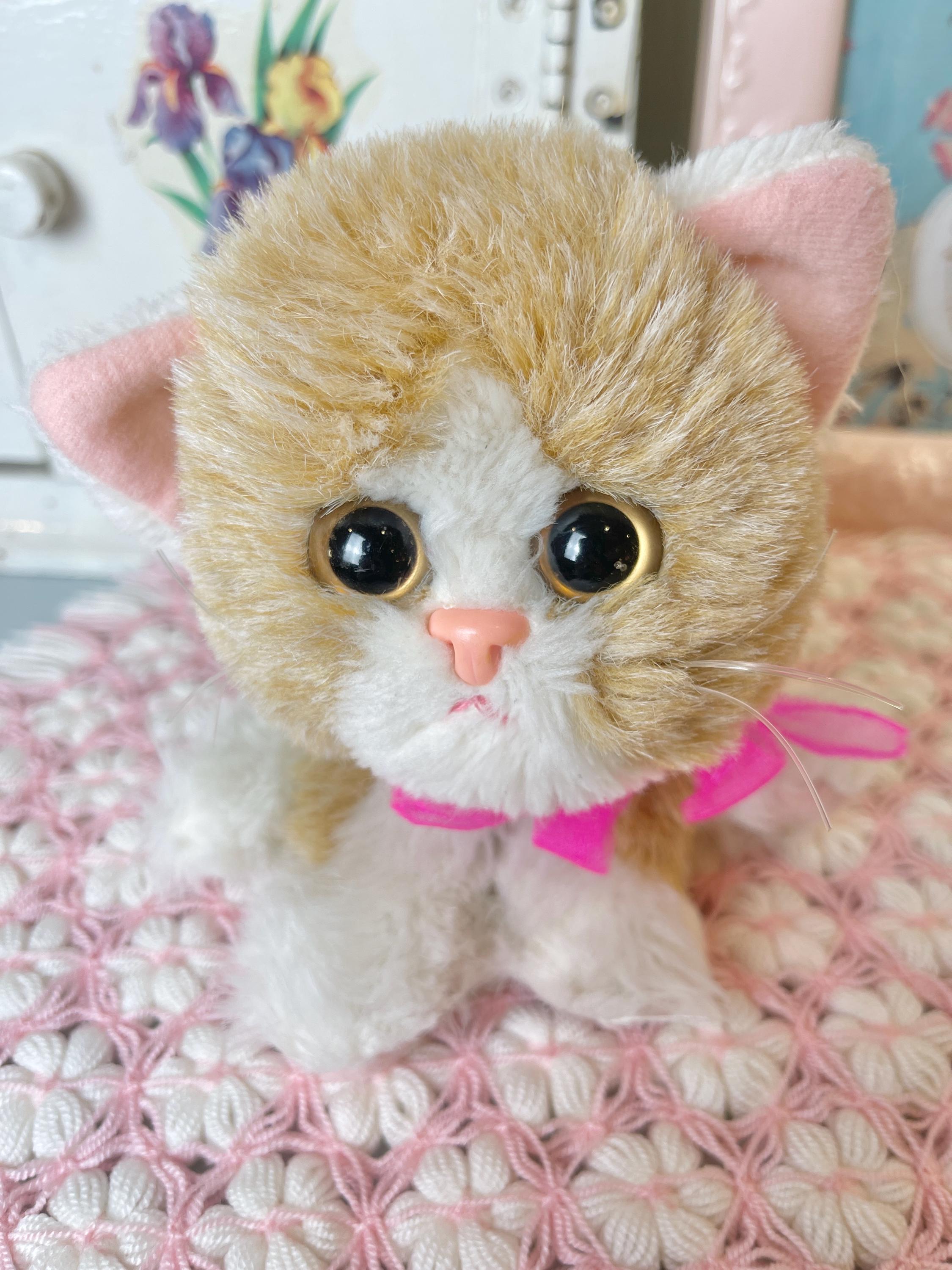 Vintage Baby Kitty Kitty Kittens Orange and White Plush Purring