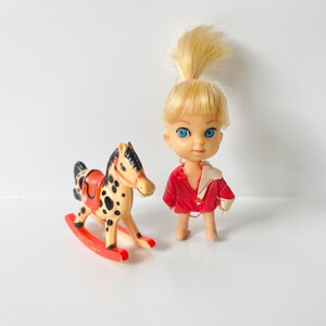Vintage Liddle Kiddle Calamity Jiddle 1960s Rocking Horse Cowgirl