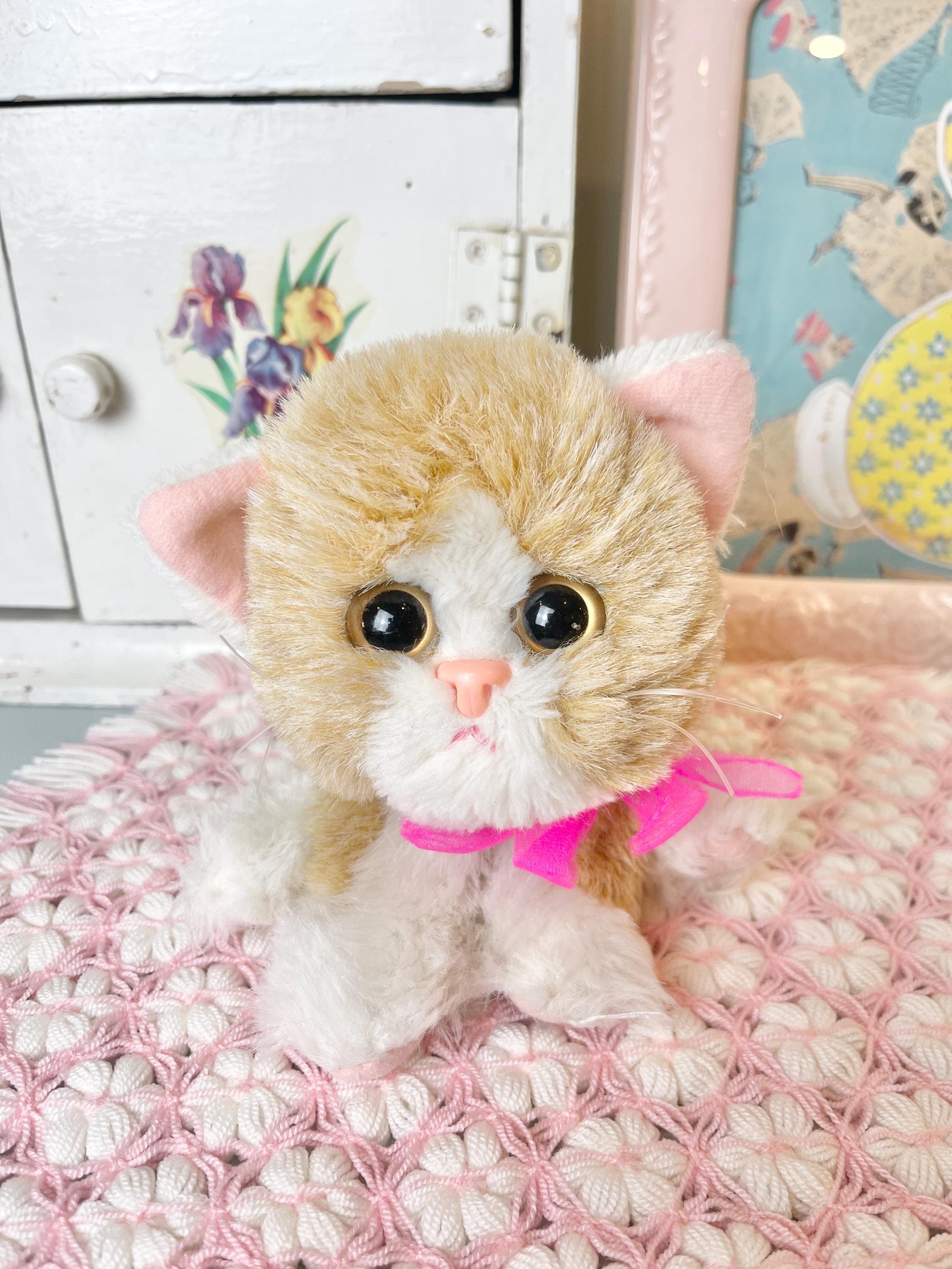 Vintage Baby Kitty Kitty Kittens Orange and White Plush Purring