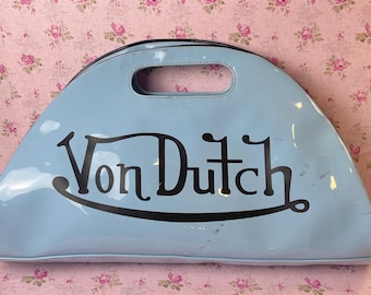 Vintage Blue Vinyl Large Von Dutch Purse 2000s Y2K - Etsy