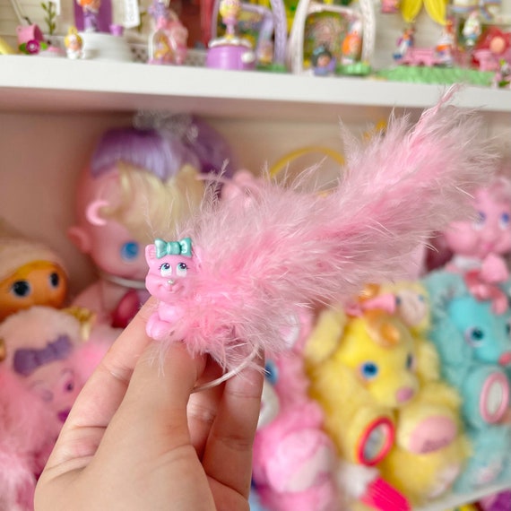 Vintage Fluffy Surprise Vivid Imaginations Pink Mini Cat Hair