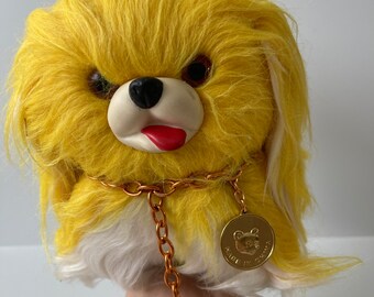 Vintage Yellow Dog Plush Rubber Snout Kitschy Japan 1960s - Etsy