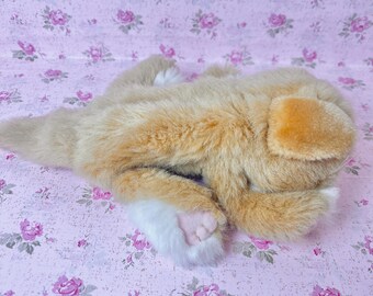 Vintage Kitty Kitty Kittens Orange Satin Bow Rare Pink 1990s Tyco