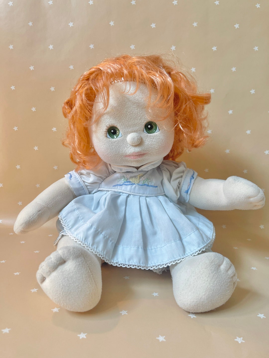 Vintage Mattel My Child Doll Red Hair Blue Outfit 1980s Plush Etsy