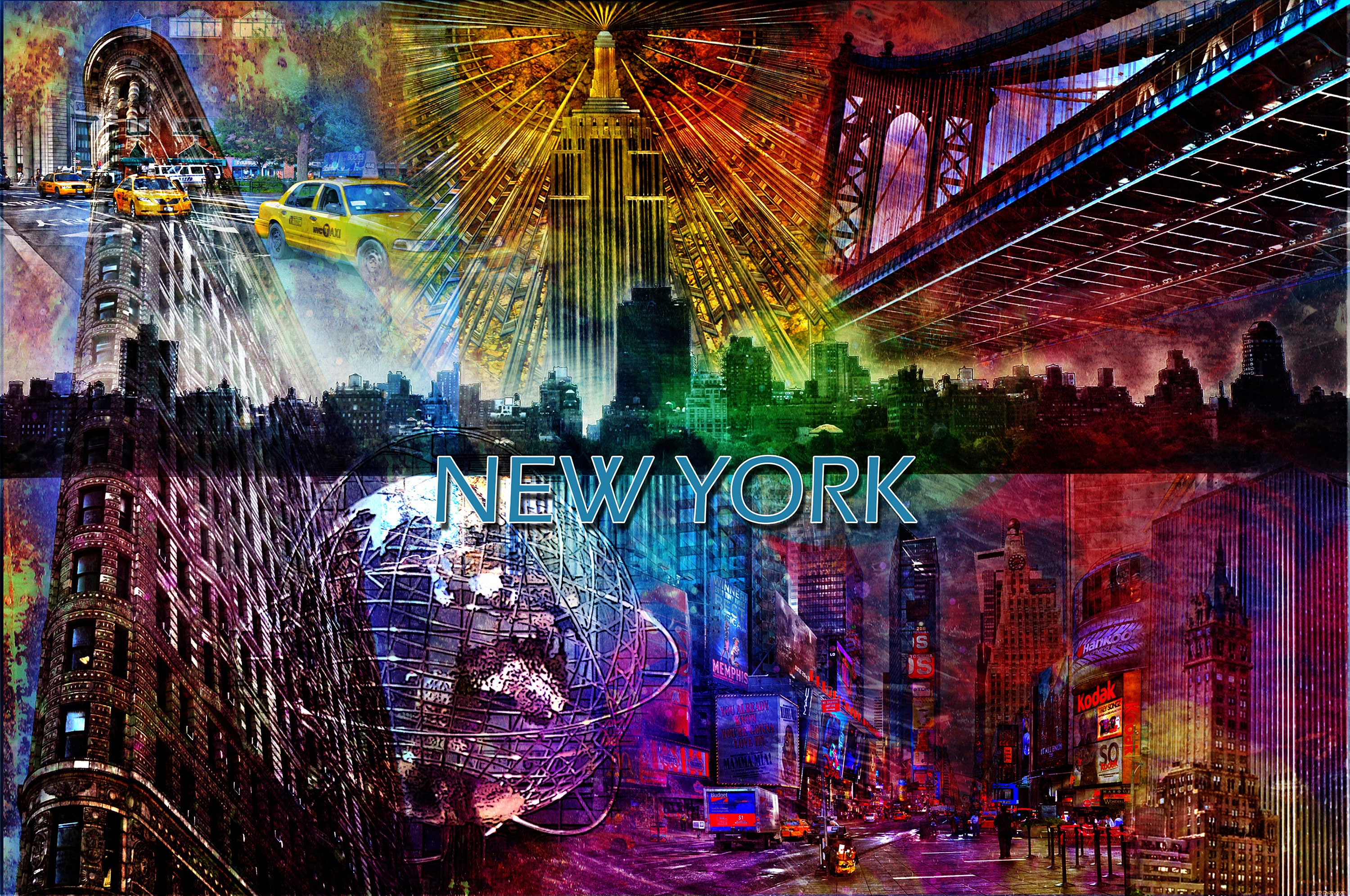 New York City Collage Etsy