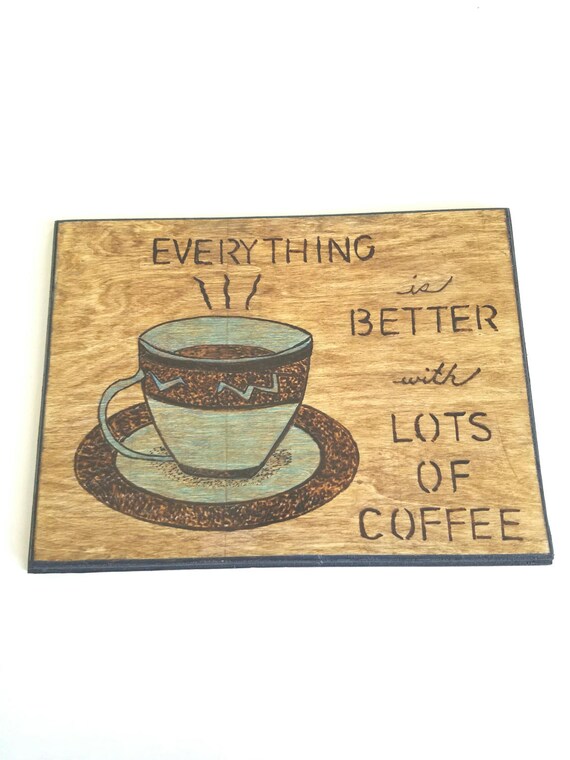 Items similar to Coffee plaque, coffee sign, coffee lovers gift, coffee