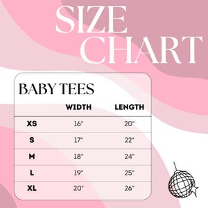 baby tee sizing chart