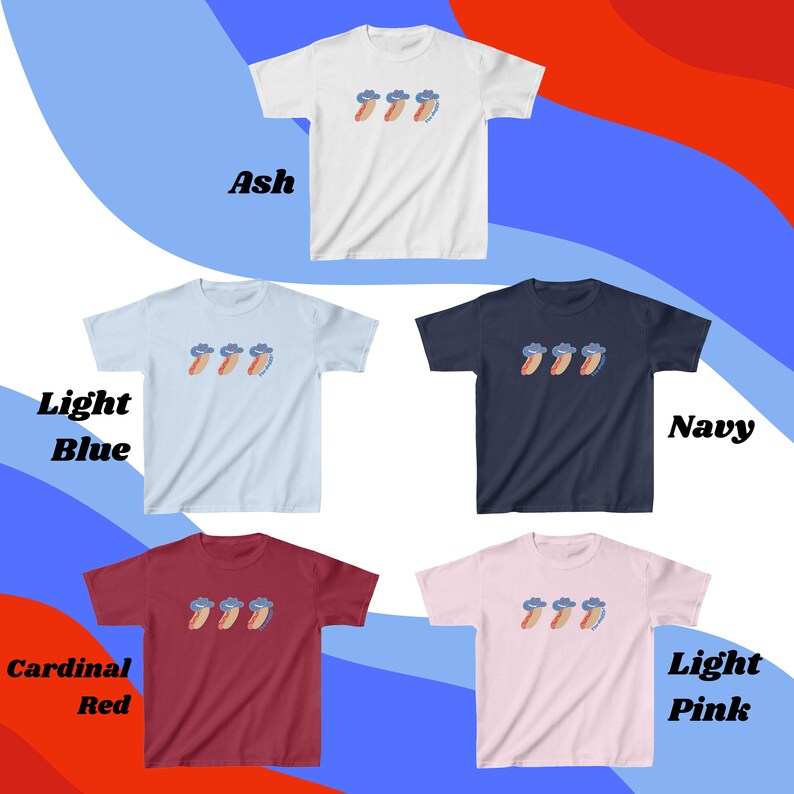 yee doggy hot dog t-shirt color range