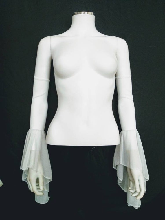 chiffon detachable sleeves