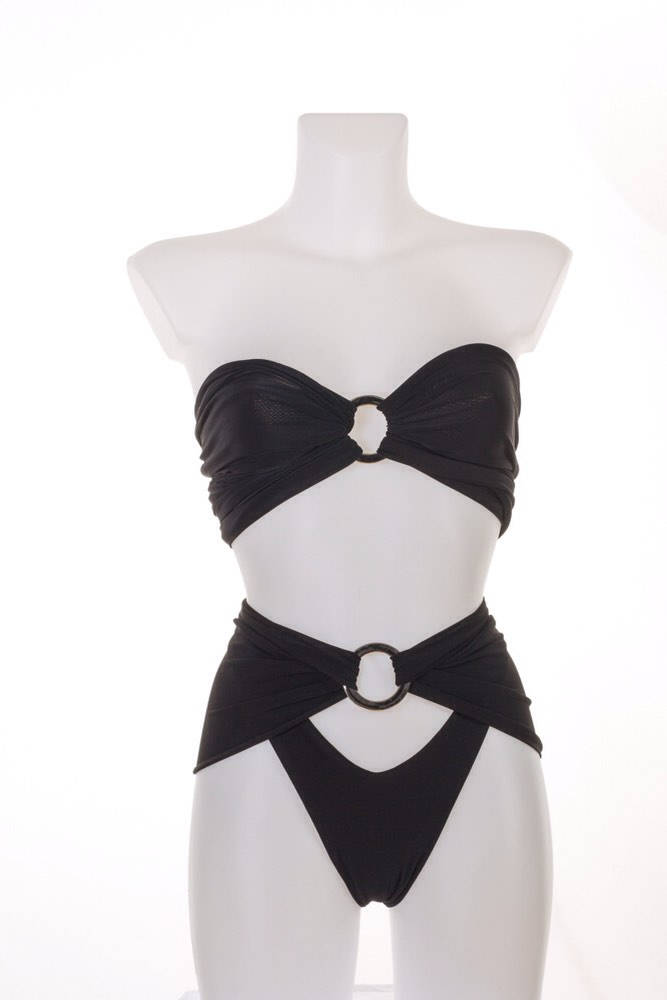 Image of Multi Way Back To Front Brief & Mini Million Multi Wrap Wring Top. One Size Fits Uk --