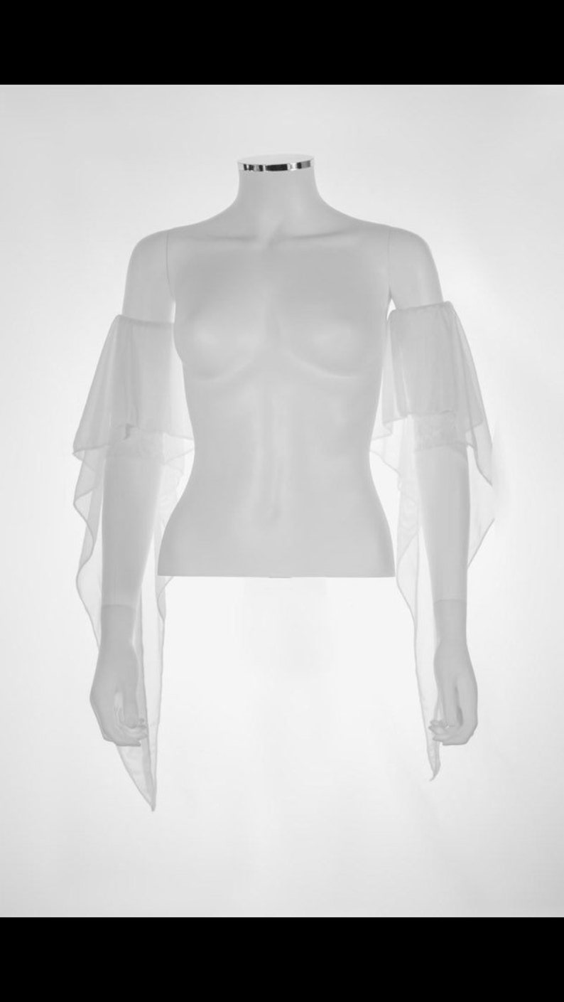 Sheer sleeves/ chiffon/Sleevzies / sleevey / removable sleeves Etsy