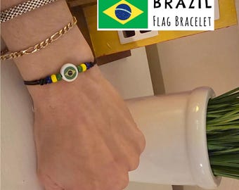 Armband med BRASILIENS FLAGGA finns här! Alla storlekar!