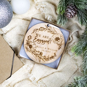 Engagement Ornament, Engagement Announcement, We Are Engaged Ornament, Engaged Ornament, First Christmas Engaged Ornament