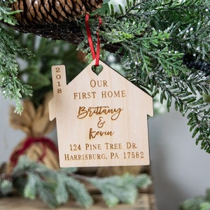 Our First home, First Home Ornament, New House Ornament, Housewarming Gift, New House Gift, New Home Ornament, Closing Gift, Realtor Gift