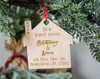 Our First home, First Home Ornament, New House Ornament, Housewarming Gift, New House Gift, New Home Ornament, Closing Gift, Realtor Gift