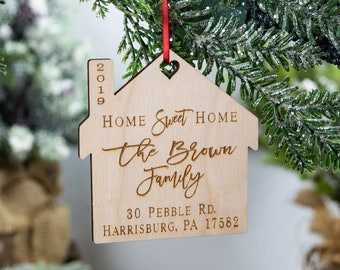 Home Sweet Home Ornament, Realtor Gift, Closing Gift, Housewarming Gift, Our First home, First Home Ornament, New Home ornament