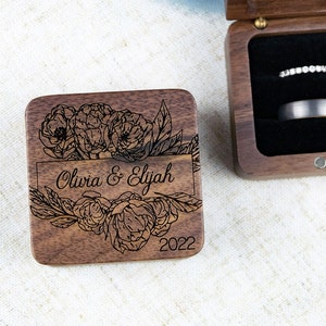 Wedding Ring Box, Ring Bearer Box, Ring Box for Wedding Ceremony, Engagement Ring Box, Custom Ring Box, Wood Ring Box, Personalized Ring Box