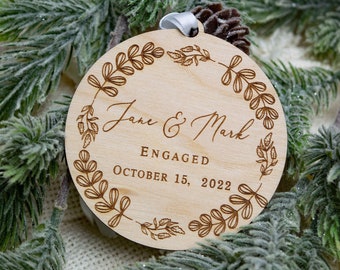 Engaged Ornament, Engagement Gifts for Couple, Personalized Ornament, Our First Christmas Ornament, Engagement Gift for Couple, Xmas Gifts