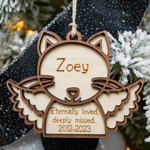 Cat Memorial Gift, Pet Memorial Ornament, Pet Memorial Gift, Pet Bereavement Gift, Personalized Cat Ornament, Cat Christmas Ornament
