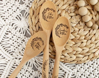 Personalized Wooden Spoon, Mothers Day Gift, Personalized Gifts for Mom, Gifts for Grandma, Baking Gifts, Custom Wooden Spoon