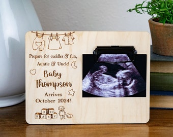 Aunt Uncle Pregnancy Announcement, Pregnancy Reveal, Ultrasound Frame, Baby Announcement, Sonogram Frame, New Aunt, New Uncle