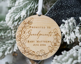 Promoted to Grandparents Ornament, Pregnancy Announcement, Grandparent Gift, Grandparent Pregnancy Announcement, Baby Announcement