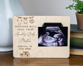 Baby Announcement Grandparent, Pregnancy Reveal to Grandparents, Pregnancy Announcement Great Grandparents, Ultrasound Frame