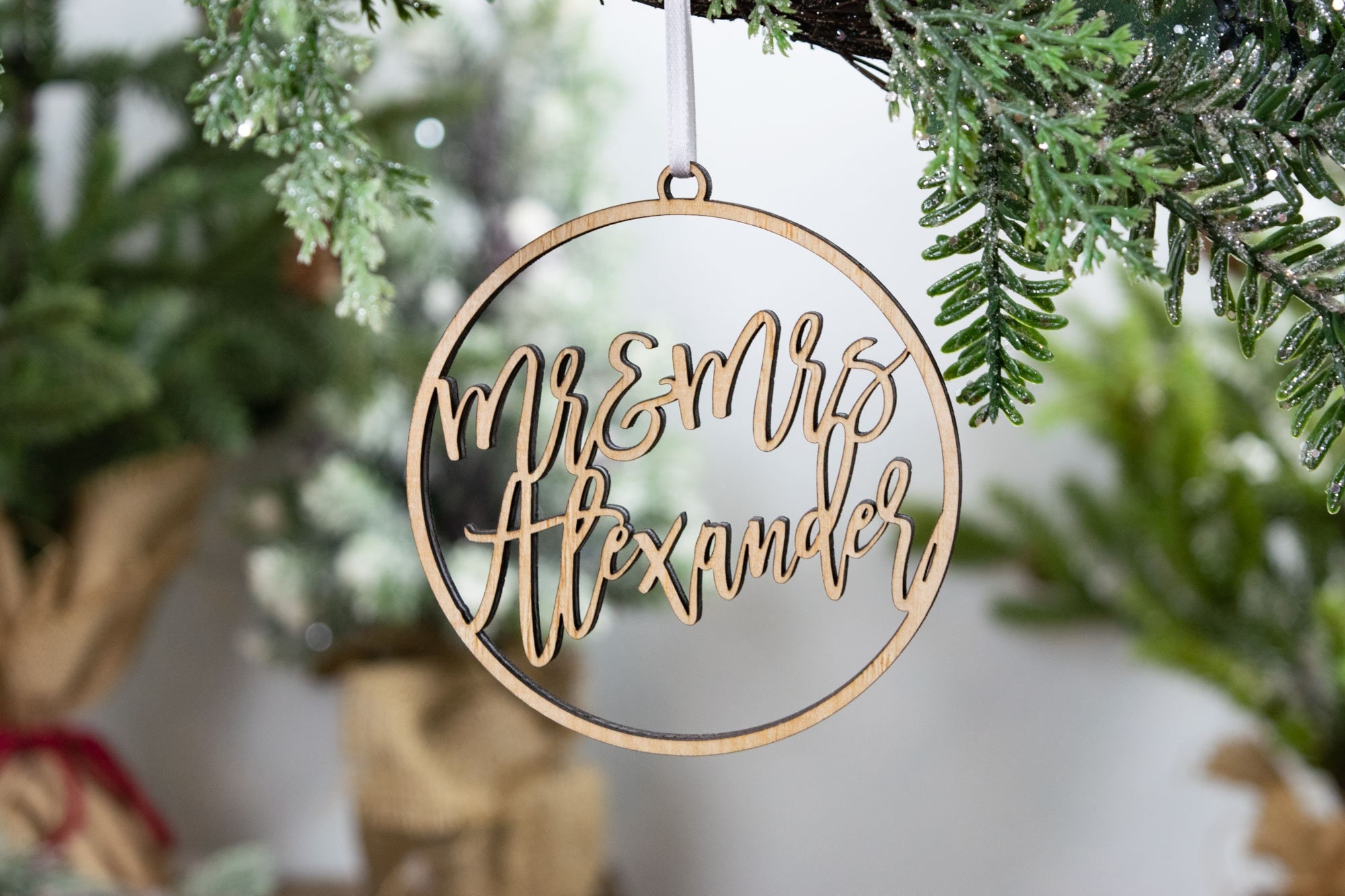Newlywed Birch Keepsake Ornament