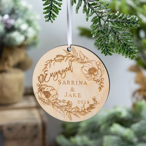 Engagement Ornament, Engagement Announcement, Engagement Gift, Engagement Gifts for Couple, Engagement Christmas Ornament, Engaged Gift