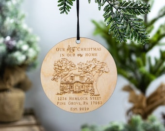 Our first Christmas in our New Home, Housewarming Gift, First Home Ornament, New Home Gift, First Home Gift, Realtor Closing Gift