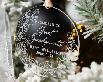 Great Grandparent Gift, Grandparent Pregnancy Announcement, Baby Announcement, Pregnancy Announcement, Personalized Gift, Expecting Ornament