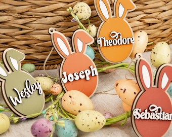 Bunny Tag, Easter Basket Tag, Personalized Easter Tag, Easter Decor, Easter Gift, Personalized Easter Basket, Name Tag, Easter Place Card