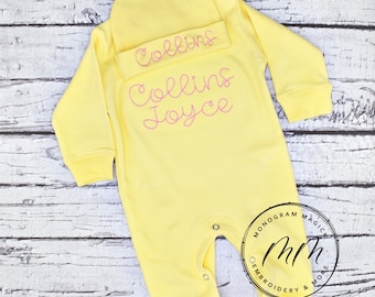 Personalized Baby Romper, Coming Home Outfit