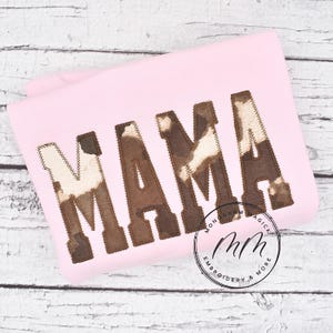 Cowhide Mama Sweatshirt, Mama Embroidered Sweatshirt, Sweatshirt, Mothers Day, Personalized Sweatshirt, Cow Mama Sweatshirt