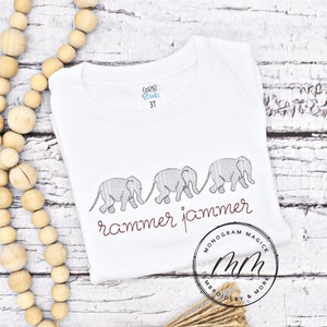 Elephant Mascot Childrens Shirt, Elephant applique shirt, elephant embroidery shirt, alabama childrens shirt, roll tide childrens shirt