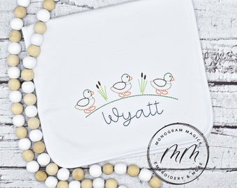 Duck Themed Personalized Baby Gown, Coming Home Outfit