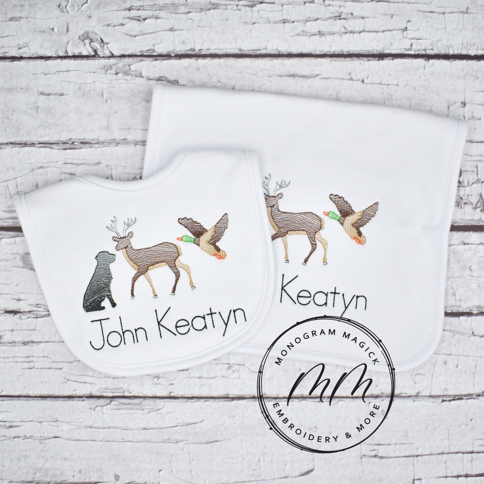 Hunting Themed Baby Gown Personalized Baby Gown Monogrammed Etsy