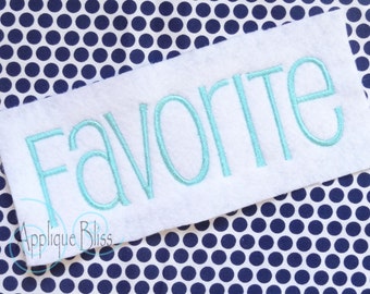 Favorite Embroidery Font
