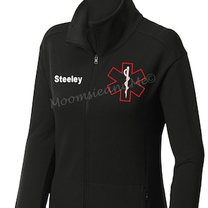 EMS Jacket, EMT Coat, Personalized, Star of Life Embroidery