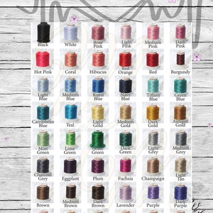 May include: A chart of 48 different colors of embroidery floss with the text "Nurse Life" at the top. The colors are arranged in rows and columns, with each color labeled with its name.