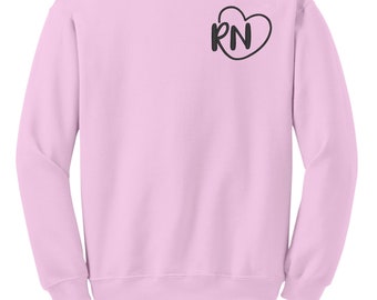 Nurse Gift Sweatshirt / Crewneck Long Sleeve / Personalized Medical / Embroidery Custom