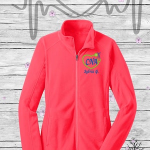 CNA Full Zip Jacket / Custom Top / Personalized Gift  New Nurse 3