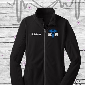 RN Jacket, Ladies Full Zip Fleece, RN Graduate Gift 4 image 1