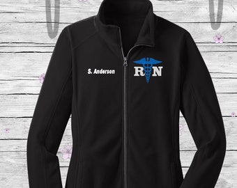 RN Jacket, Ladies Full Zip Fleece, RN Graduate Gift 4