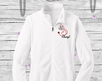 Nurse Full Zip Jacket, Nurse Custom, RN Personalized, Nurse Gift 12