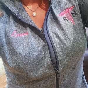 RN Nurse Jacket , Full Zip Fleece, Monogram Radiology 4