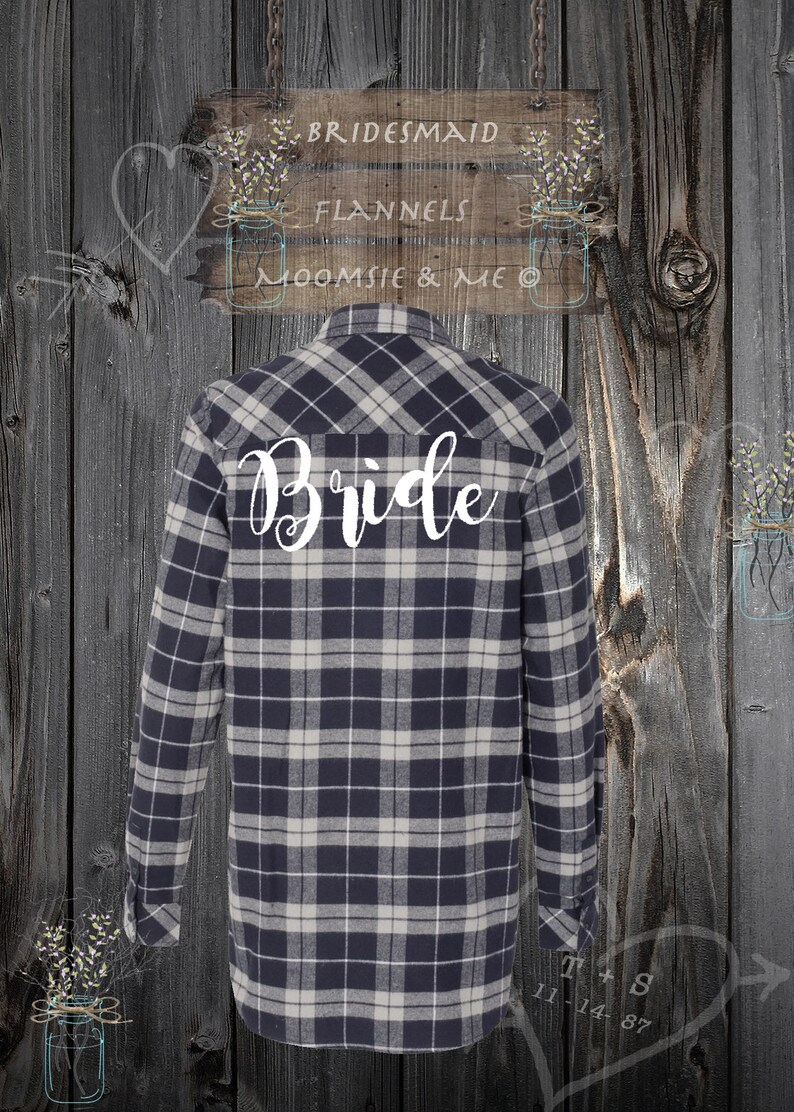 etsy bridesmaid flannels