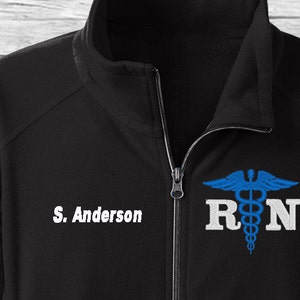 RN Jacket, Ladies Full Zip Fleece, RN Graduate Gift 4 image 7