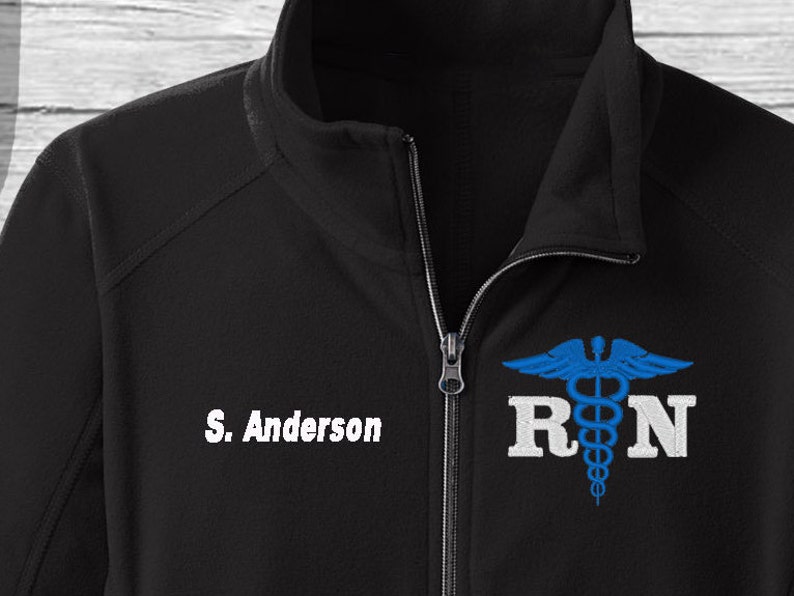 RN Jacket, Ladies Full Zip Fleece, RN Graduate Gift 4 image 7